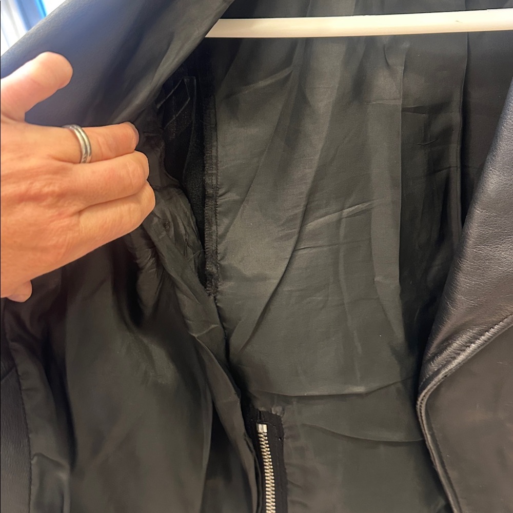 Madewell Black Leather Biker Jacket - Picture 5 of 7